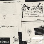 beautiful templates in wishes digital notebook, wishes law of attraction digital notebook black and white, law of attraction digital notebook, dandelion wishes digital notebook, law of attraction digital journal, digital graphique