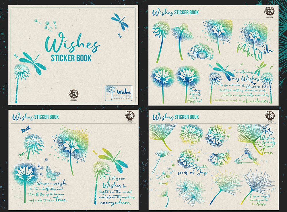 wishes cool palette stickers, wishes cool version of digital notebook, wishes law of attraction digital law of attraction digital notebook, dandelion wishes digital notebook, law of attraction digital journal, digital graphique
