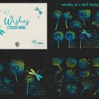 cool wishes dandelion stickers onto dark pages, wishes cool version of digital notebook, wishes law of attraction digital law of attraction digital notebook, dandelion wishes digital notebook, law of attraction digital journal, digital graphique